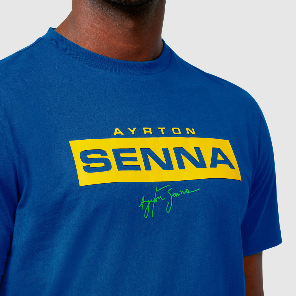 Ayrton Senna Camiseta Logo F1 Oficial Detalle Frente