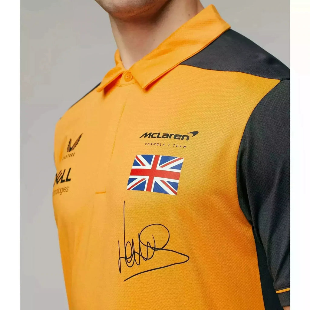 McLaren Camiseta Polo Lando Norris Oficial 2022 F1 Detalle Frente